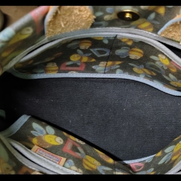 VINTAGE Dooney & Bourke Multicolor Bee Print With Wristlet - Picture 6 of 7
